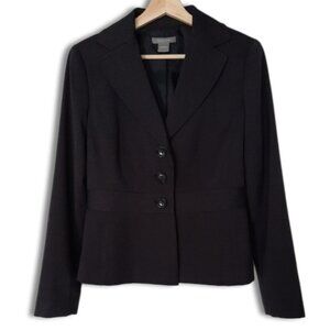 ANN TAYLOR Waist Defined Classic Blazer Suit Jacket Gray Sz 2